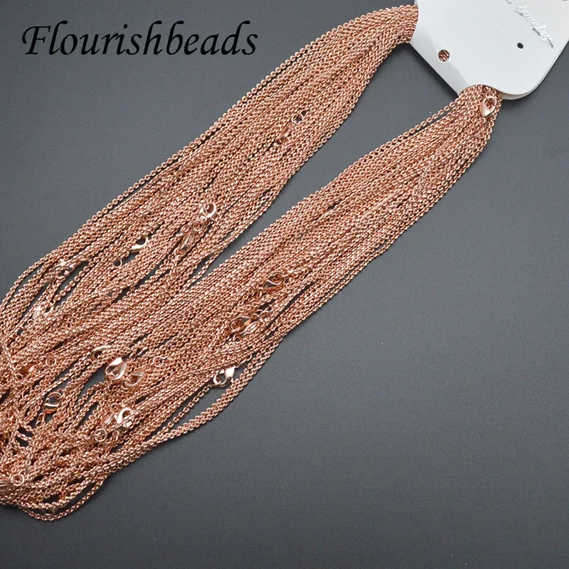 20pcs Gold Rhodium Color Link Chains Metal  Necklace Chains for Diy Jewelry Making Supplies