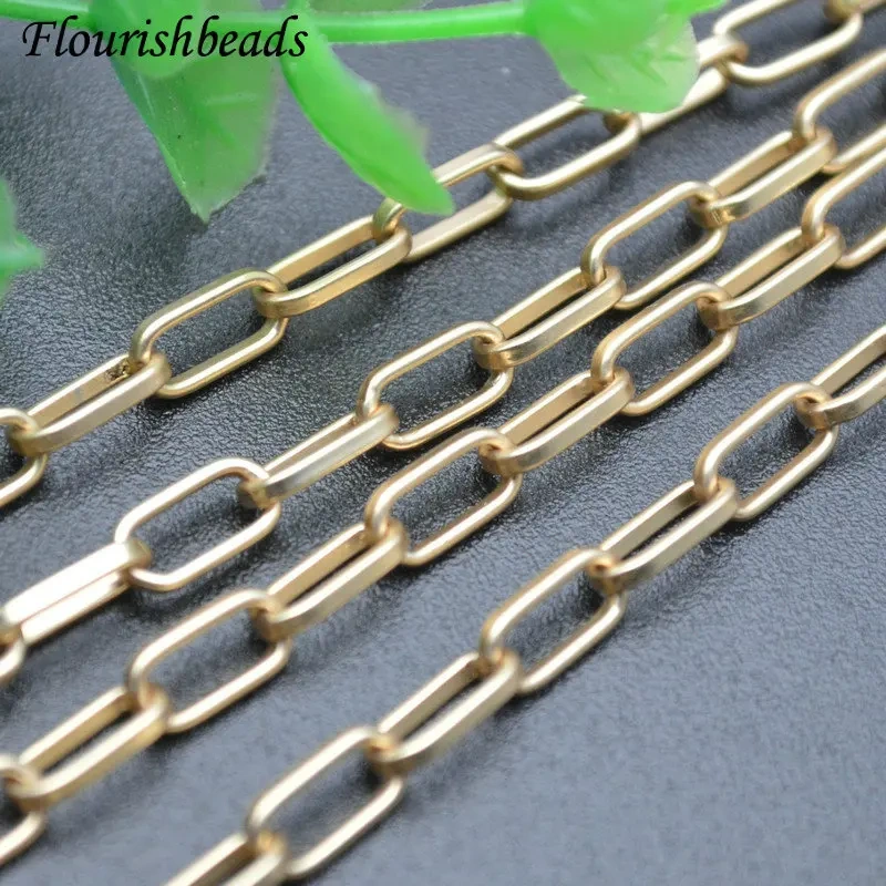 10m Matte Gold Color 4x9mm Square shape Chains for Men Women Wheat Figaro Rope Cuban Link Chain