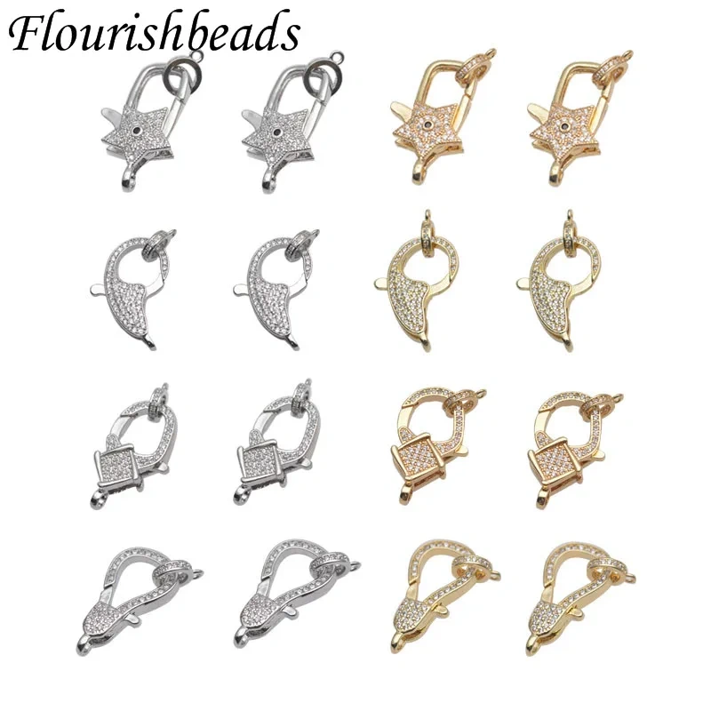 Big Size 10pcs Nickel Free Real Gold Plating Lobster Clasps Carabiner Fasteners DIY Bracelet Jewelry Accessories