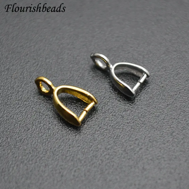 200pcs Wholesale DIY Pendant Earrings Jewelry Components Metal Hook Bails Pinch Clips Accessories Connector Women's Craft Making