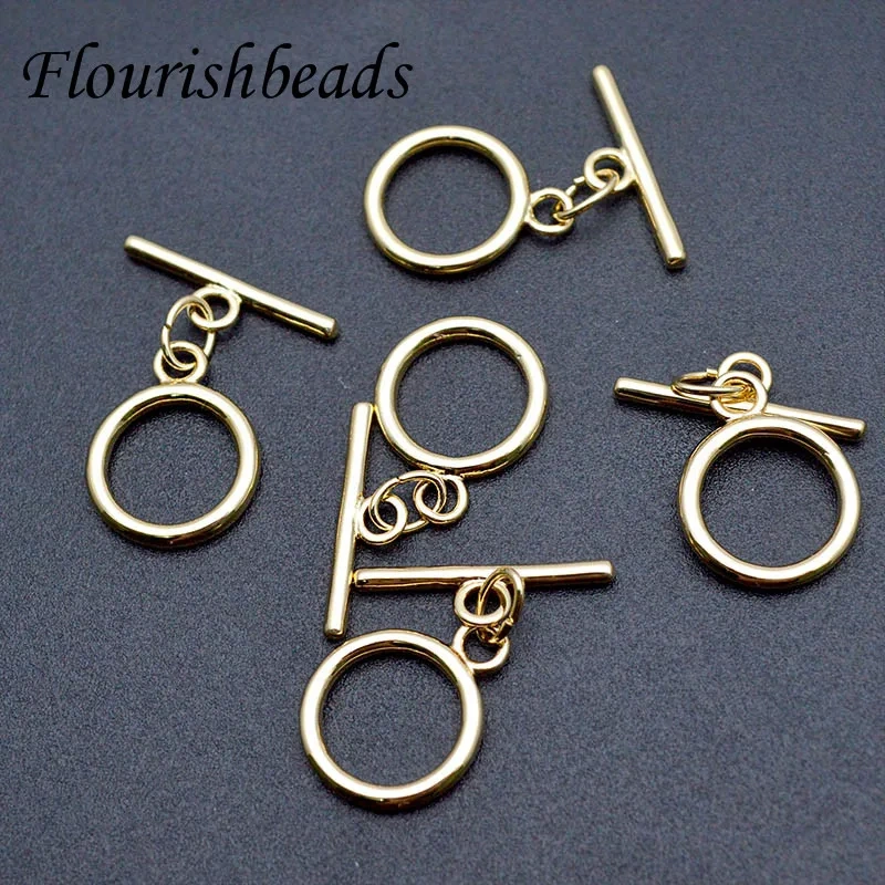 20pc/Lot Gold Color Brass O Toggle Clasps Necklace Bracelet Connect Clasps Jewelry Making Supplies