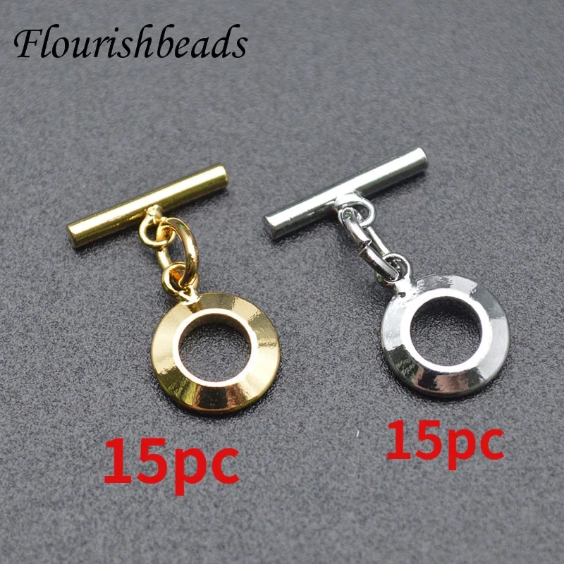 30set New Design High Quality Gold Rhodium Color O Toggle Clasps Jewelry Connectors Links Necklace Making Supplies