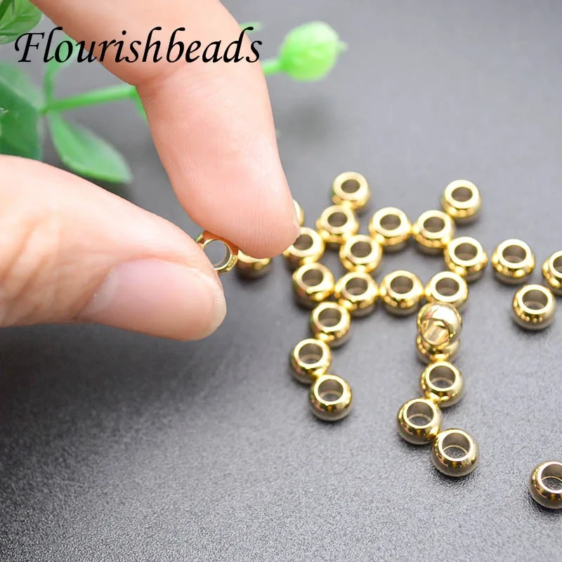 Wholesale 200pcs Jewelry Findings Diy 3mm Hole Gold Round Metal Beads Smooth Ball Spacer Loose Beads for Jewelry Making