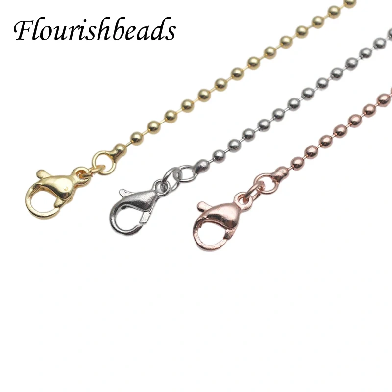 1.5mm 2mm Width Nickel Free Anti Fading Beads Chains Necklace Link Chain for Jewelry Making Supplies DIY Accessories 30pcs/lot