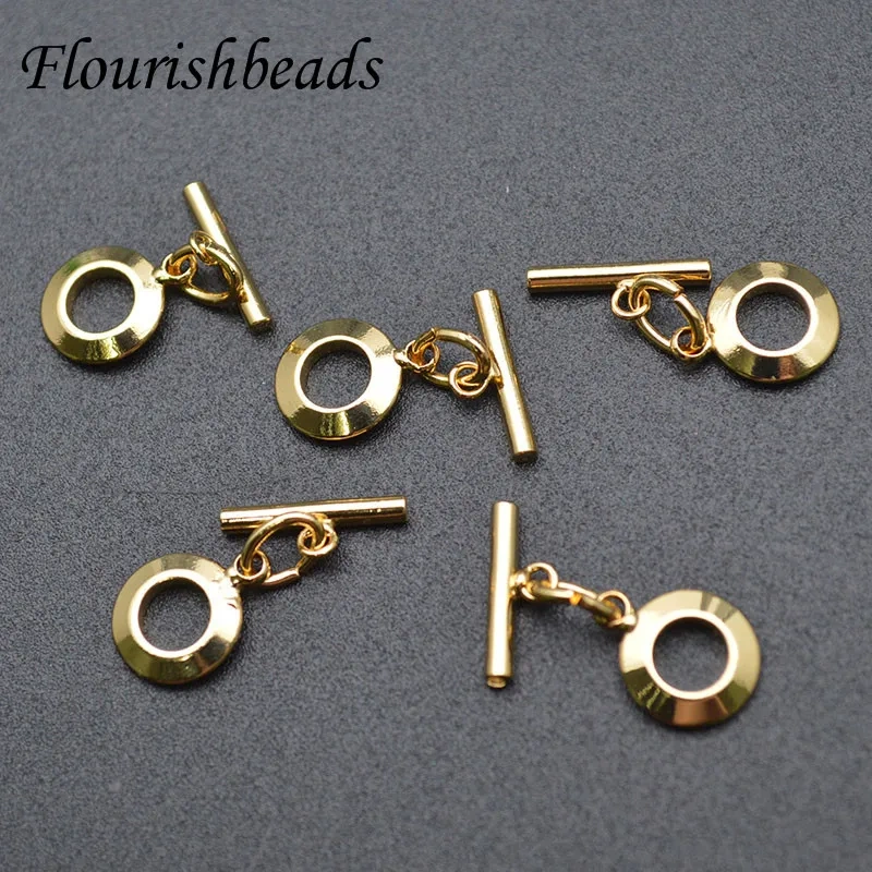 30set New Design High Quality Gold Rhodium Color O Toggle Clasps Jewelry Connectors Links Necklace Making Supplies
