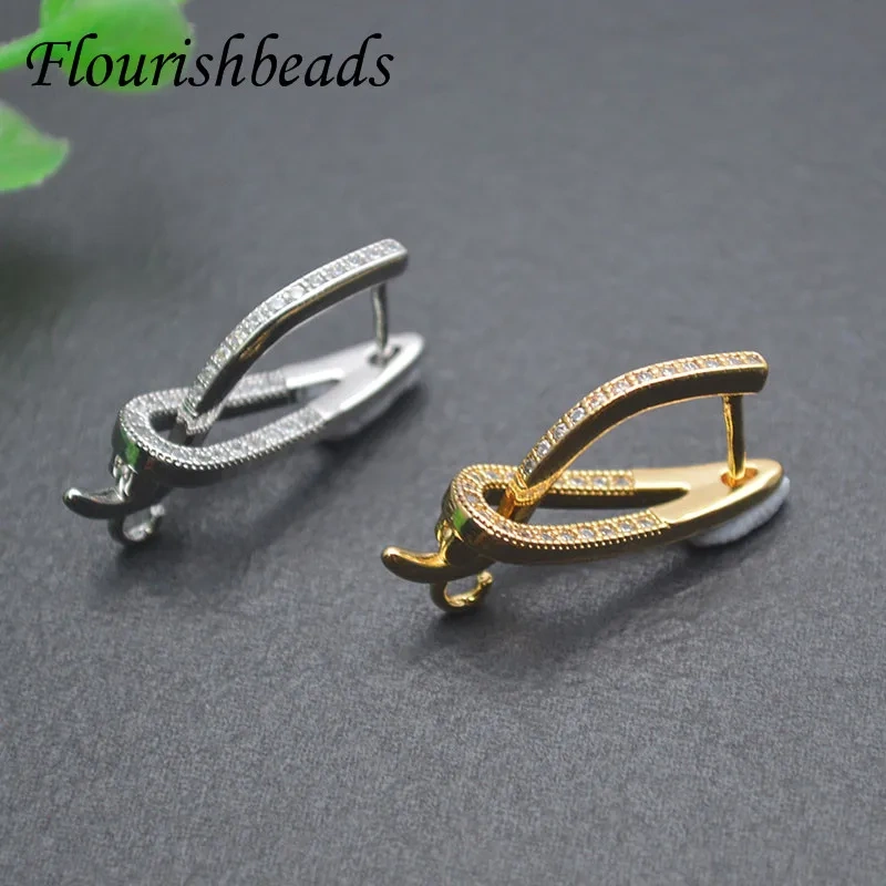 13x20mm New Style Real Gold Plated Earring Hooks Basic Fastener Earwire Fixtures Clasps Accessories 30pcs/lot