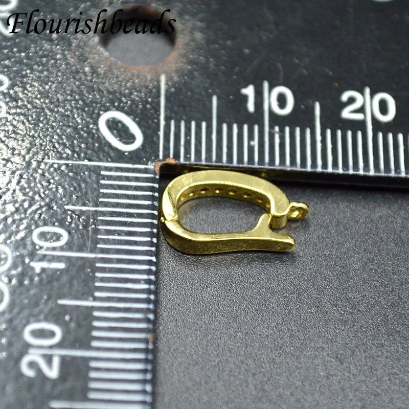 20pcs Wholesale DIY Pendant Bails Pinch Clips Earrings Connector Jewelry Components Metal Hook Accessories Women's Craft Making