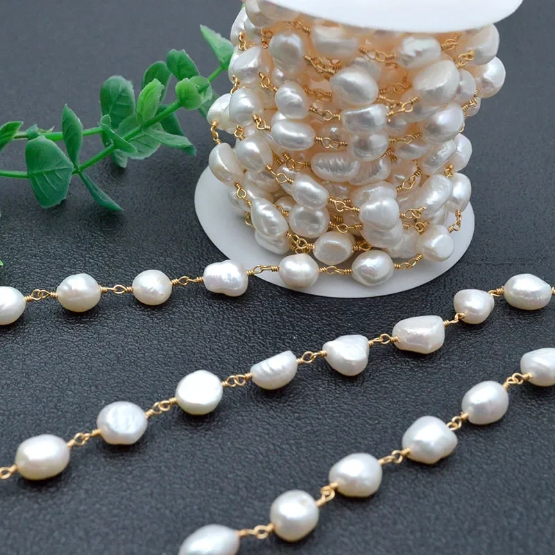 5 Meters/lot High Quality Irregular Pearl Chains Beads for DIY Eyeglasses Chain Necklace Supplies Jewelry Making Wholesale