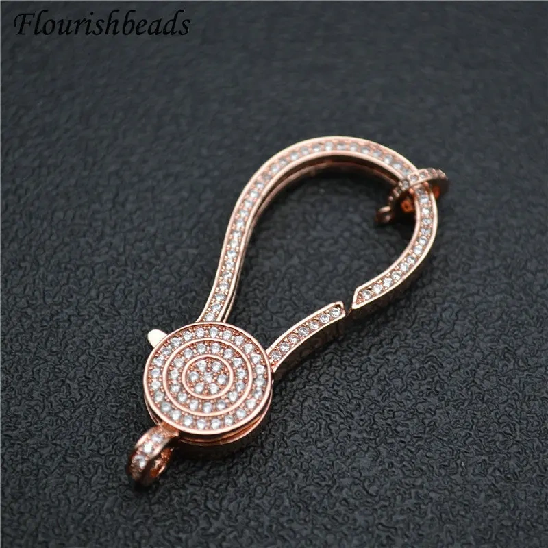 50mm Big Size Lobster Clasps  Fasteners DIY Jewelry Makings Necklace Bracelet Chain Accessory Supplies CZ Zircon Beads