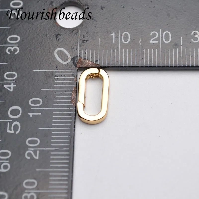 10pcs/lot Snap Oval Shape Spring Clasps Hooks Gold Silver Plated for DIY Keychain Neckalce Bracelet  Jewelry Making Supplies