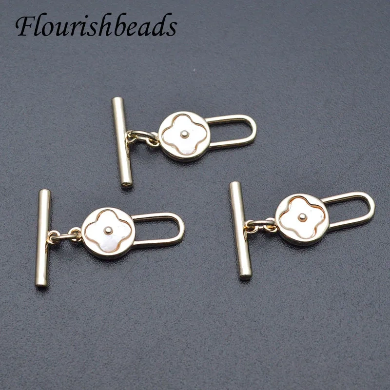 Brass Gold Color Flower Shape O Toggle Clasps DIY Necklace Bracelet Quality Accessories 20pcs/lot