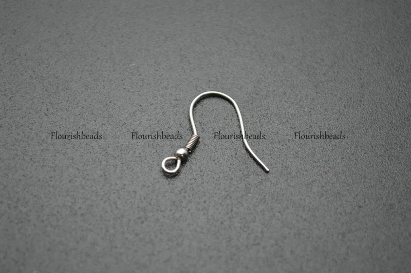 Stainless Steel Metal Fish Wire Ball Earrings Hooks Jewelry Findings 100pc Per Lot