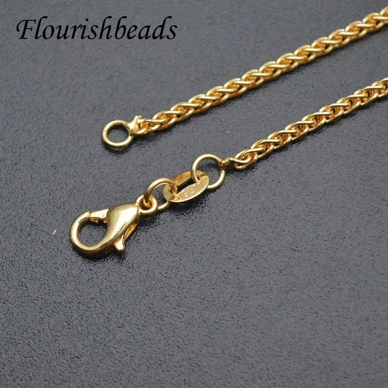 1.5mm 2mm Width Gold Plating High Quality Choppin Chains Necklace Link Chain for Women Party Jewelry Accessories 20pcs/lot