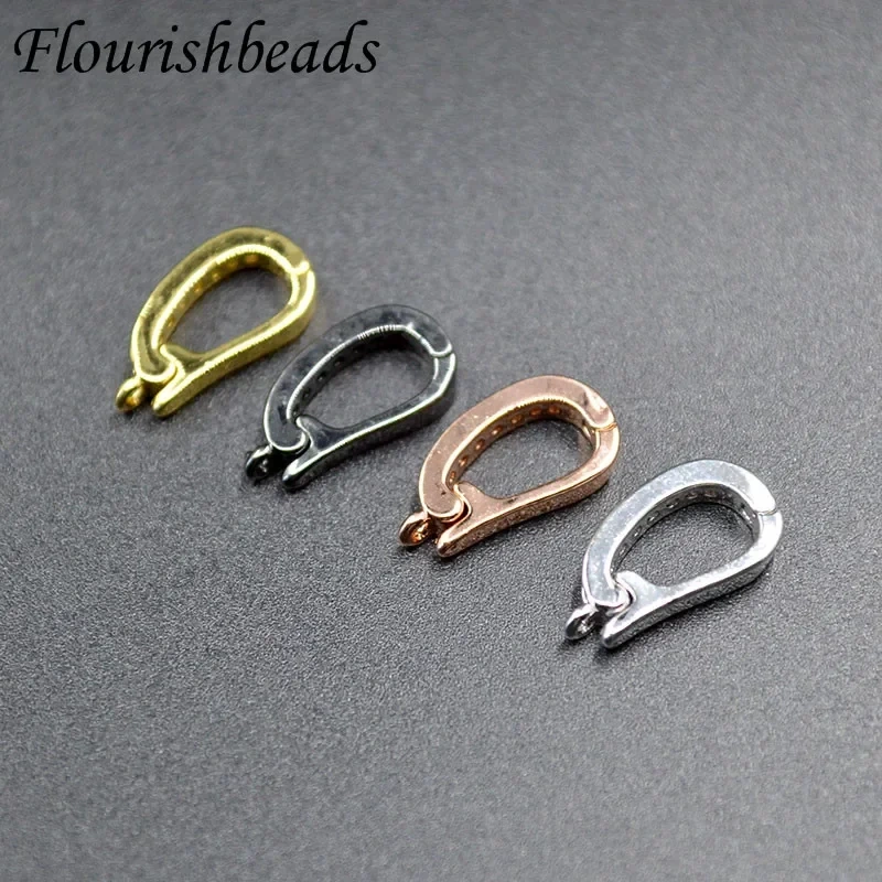 20pcs Wholesale DIY Pendant Bails Pinch Clips Earrings Connector Jewelry Components Metal Hook Accessories Women's Craft Making