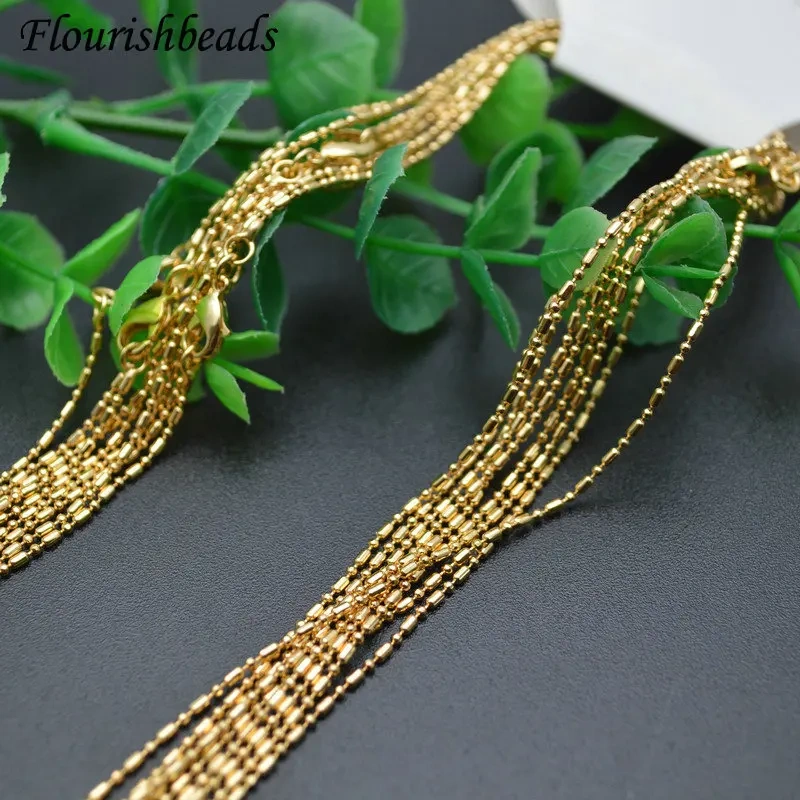 Gold Necklace Chain for Women Men Snake Link Ball Twist Curb Chains Fashion Jewelry Making Components 20strands