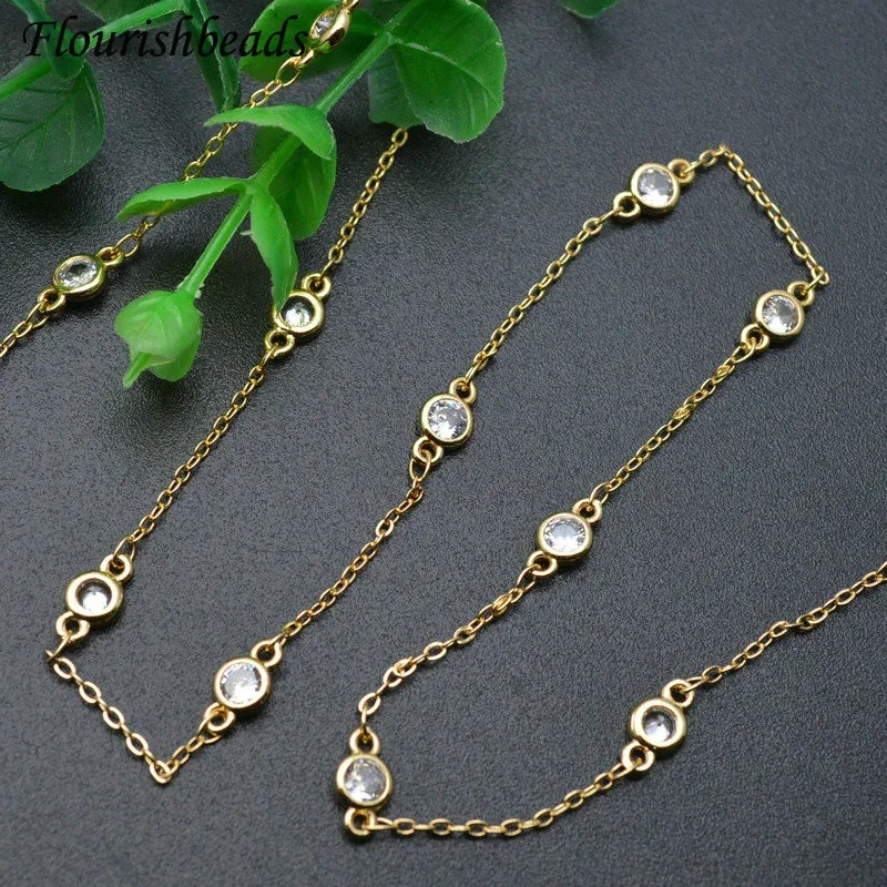 High Quality Anti-Rust Real Gold plating Chains DIY Necklace Bracelet Metal Link Craft Materials Women's Jewelry Making Supplies