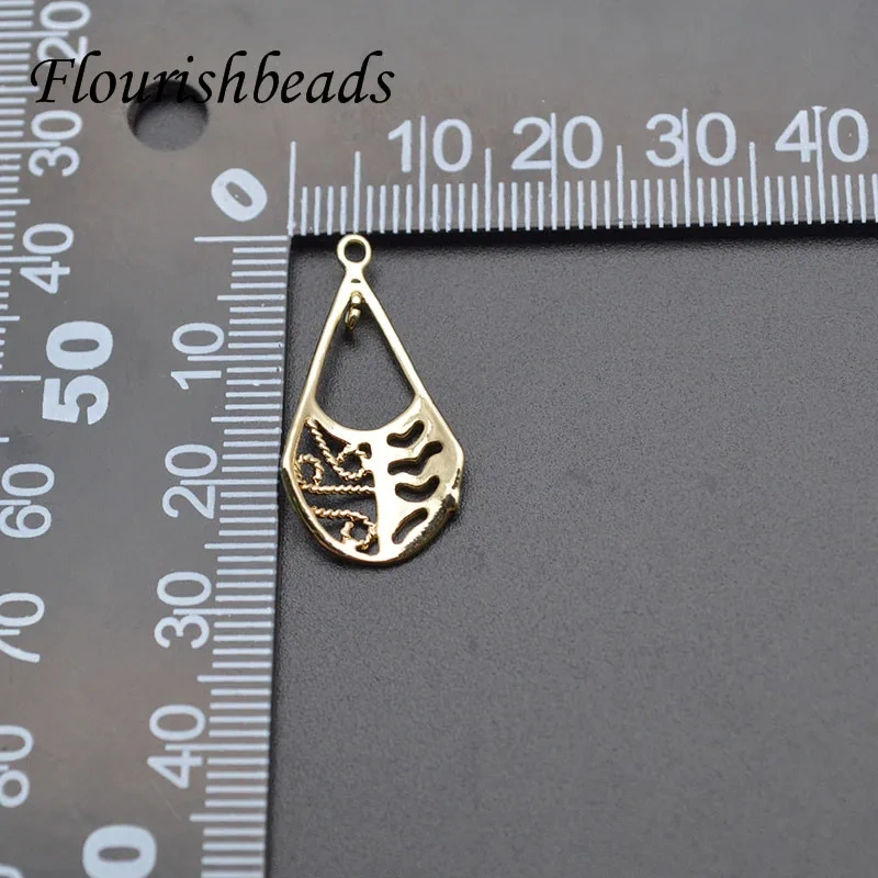 Metal Copper Gold Plating Hollow Out Pendant Big Charms for Jewelry Making DIY  Earring  Bracelets Necklace Patrs 30pcs/lot