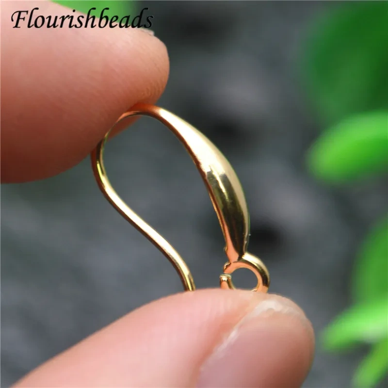 Wholesale 1000pcs Real Gold Plated Earrings Hooks Color Remain Nickle Free Anti-rust Metal Ear Wire Jewelry Findings