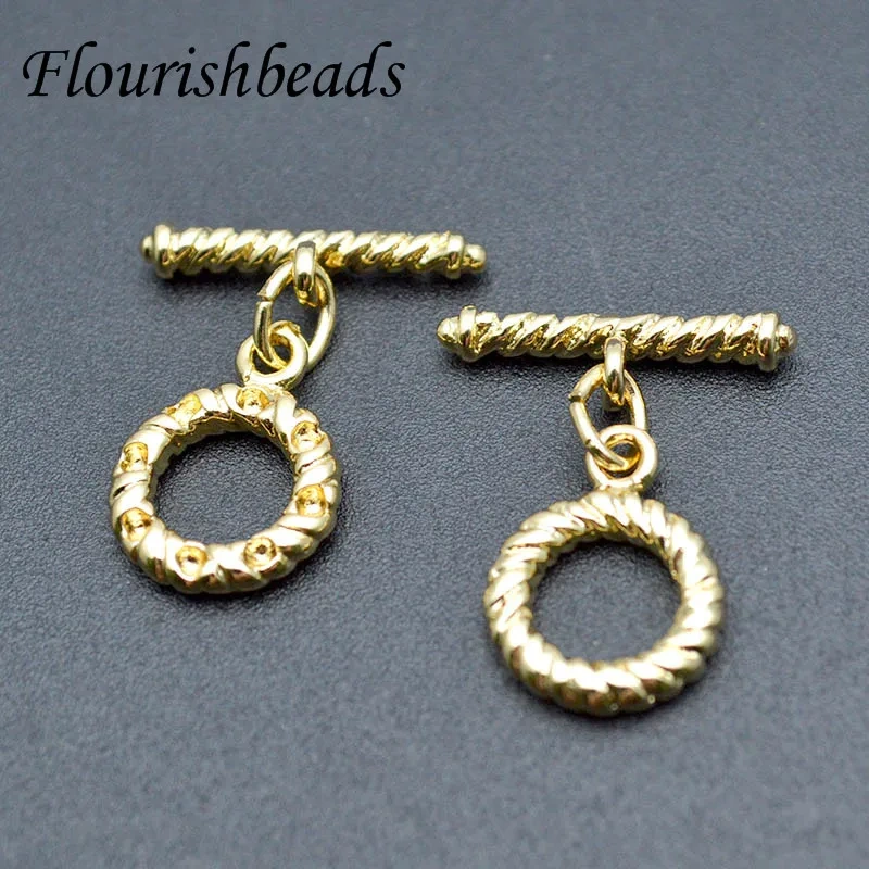 20set Various Style Hight Quality Gold Plating  O Toggle Clasps Bracelet Necklace Connect for Jewelry Making Supplies