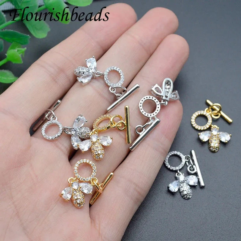 High Quality Bee Shape O Toggle Clasps  Clasp  Gold Silver Color Nickel Free for Pearl Bracelet Necklace Jewelry Making