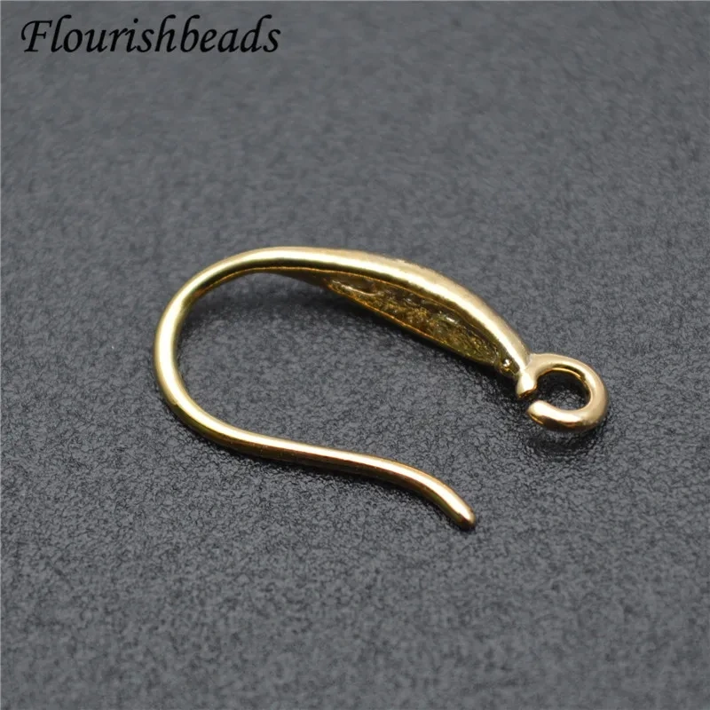 Wholesale 1000pcs Real Gold Plated Earrings Hooks Color Remain Nickle Free Anti-rust Metal Ear Wire Jewelry Findings