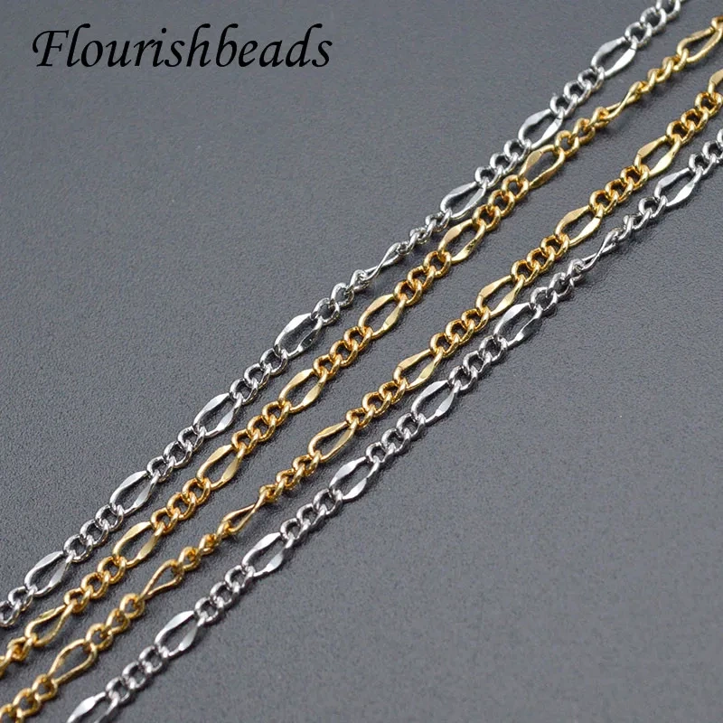 Real Gold Rhodium Plating Necklace Chains 44cm Length DIY Woman Men Charm for Jewelry Making Supplier