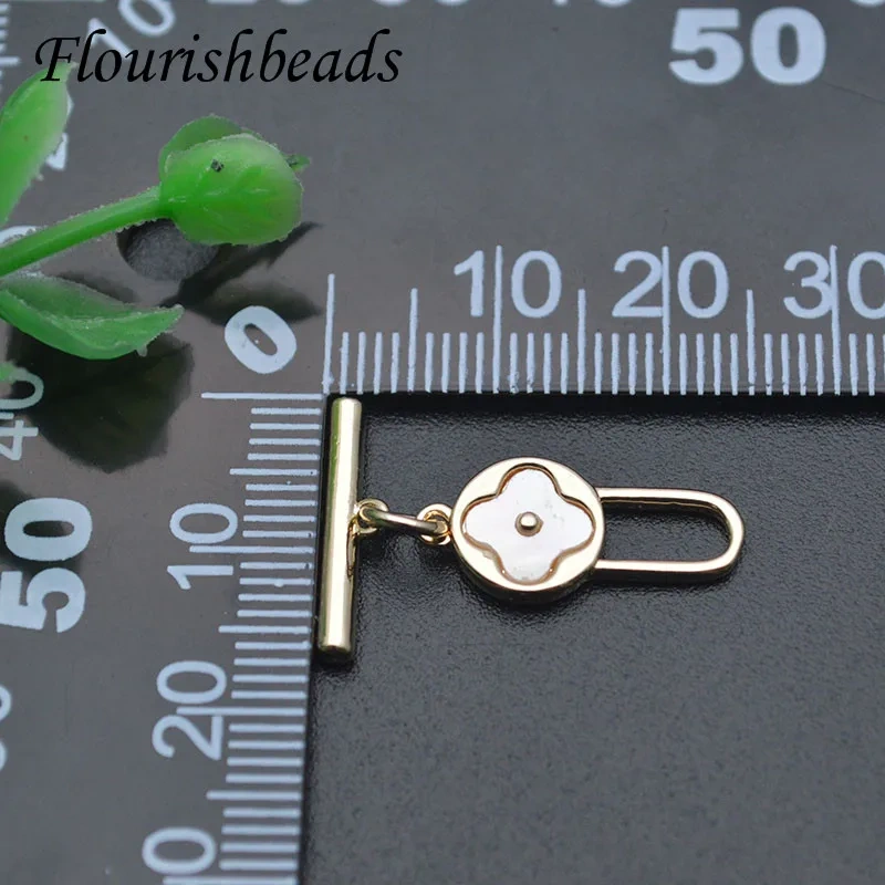 Brass Gold Color Flower Shape O Toggle Clasps DIY Necklace Bracelet Quality Accessories 20pcs/lot