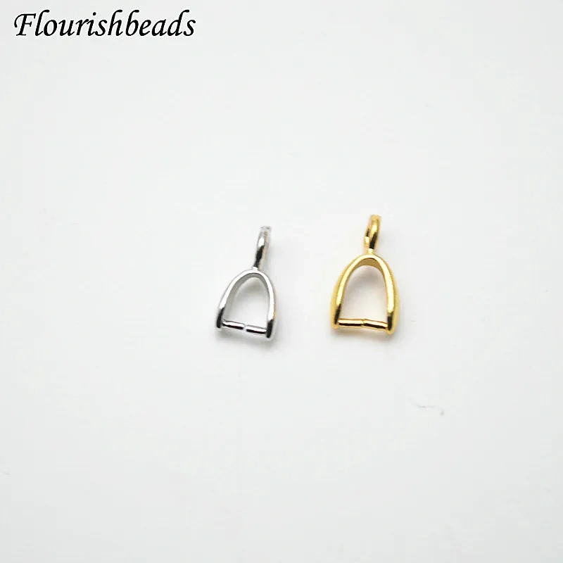 200pcs Wholesale DIY Pendant Earrings Jewelry Components Metal Hook Bails Pinch Clips Accessories Connector Women's Craft Making
