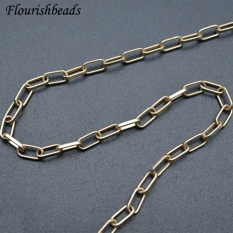 10m Matte Gold Color 4x9mm Square shape Chains for Men Women Wheat Figaro Rope Cuban Link Chain