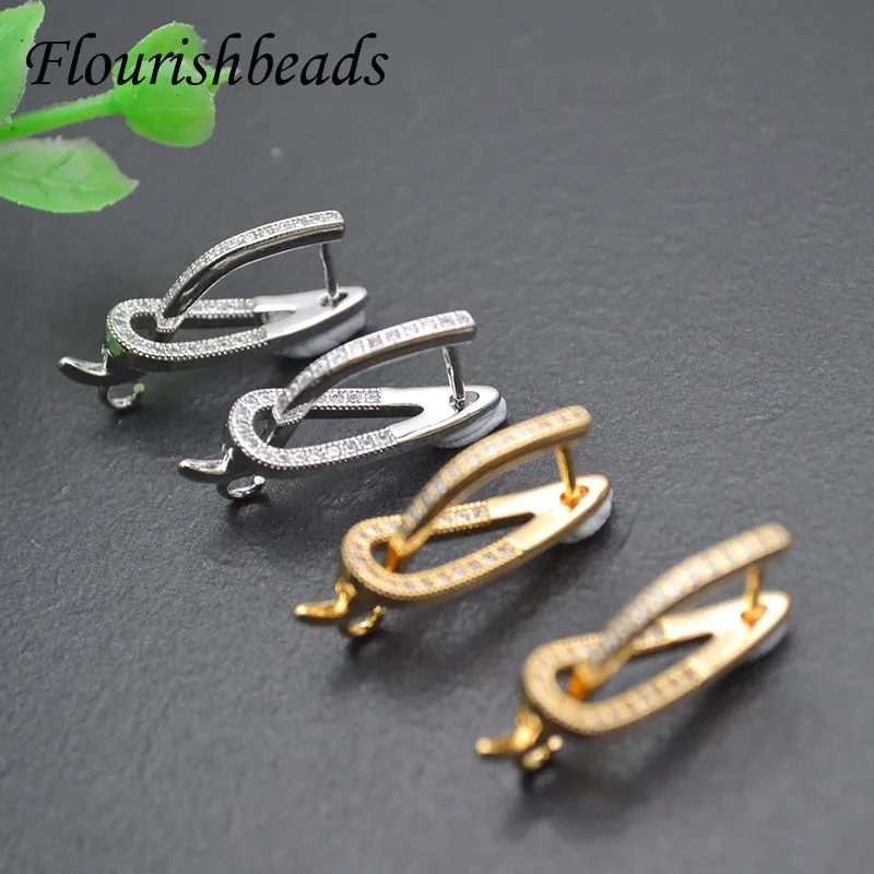 13x20mm New Style Real Gold Plated Earring Hooks Basic Fastener Earwire Fixtures Clasps Accessories 30pcs/lot