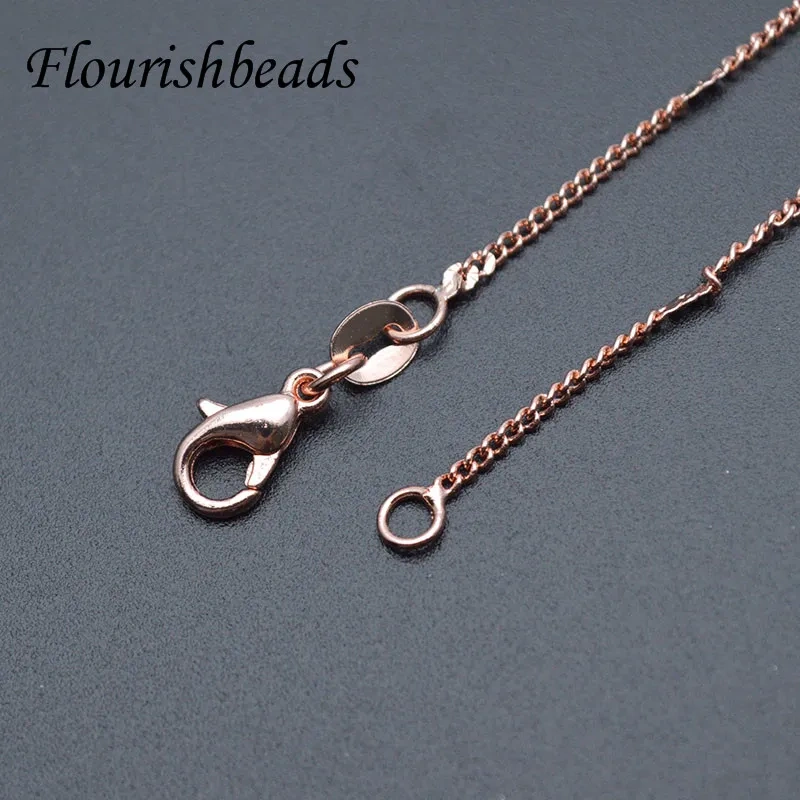 Wholesale Real Gold Plated  Chains for Women Men Chain Link Fashion Necklace Jewelry Making Parts 30 Strands/lot