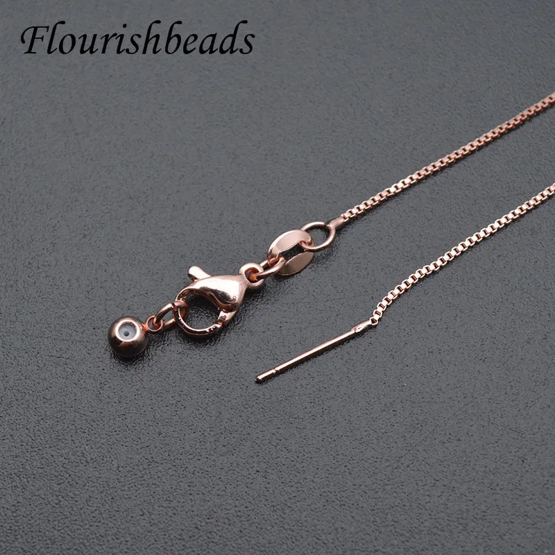 30pcs Anti Fading Gold Plating High Quality Box Chains Necklace Slide Clasp Fit for DIY Jewelry Necklace Pendant