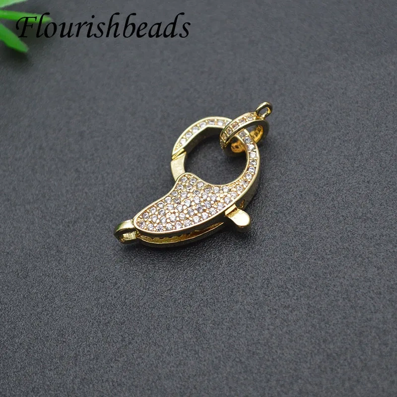 New Design Gold Color Fastener Connector Moon Shape Lobster Clasps Accessories for Handmade Necklace Bracelet Jewelry Making