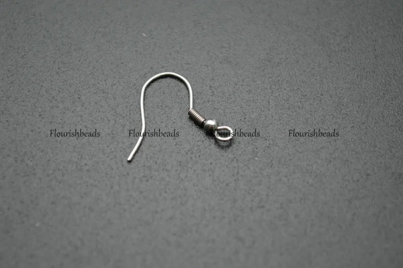 Stainless Steel Metal Fish Wire Ball Earrings Hooks Jewelry Findings 100pc Per Lot