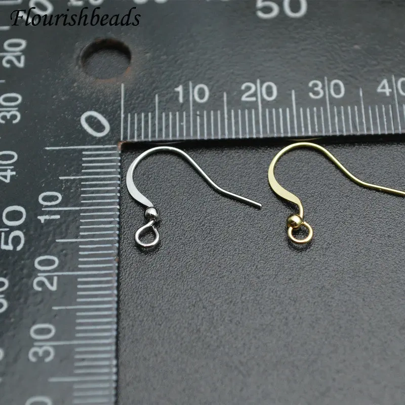 Anti-rust Color Remain Plating Metal Fish Wire Earring Hooks for Dangle Earrings DIY Woman Jewelry Findings Godl / Silver 50pc