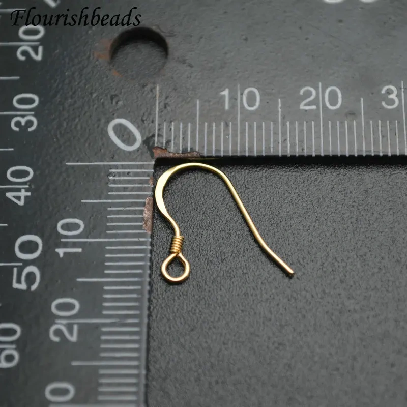Real Gold / Real Silver Plating Metal Dangle Earrings Hooks DIY Woman Jewelry Findings 50pc Per Lot Wholesale