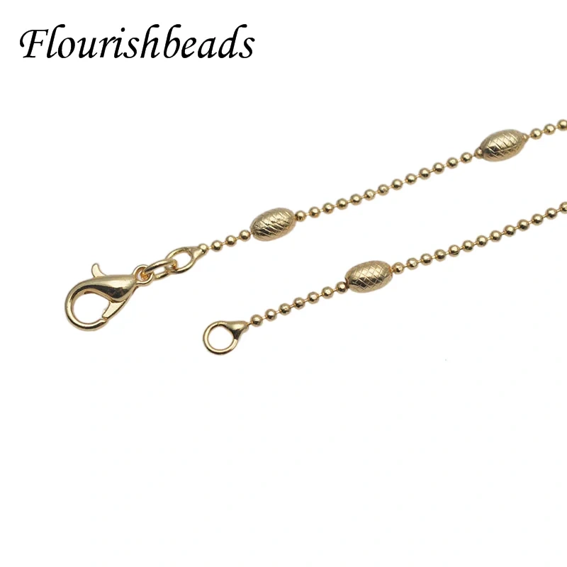 45cm Length Beads Chains Metal Nickel Free Anti Fade Necklace Component DIY Jewelry Making Accessories 20pcs/lot