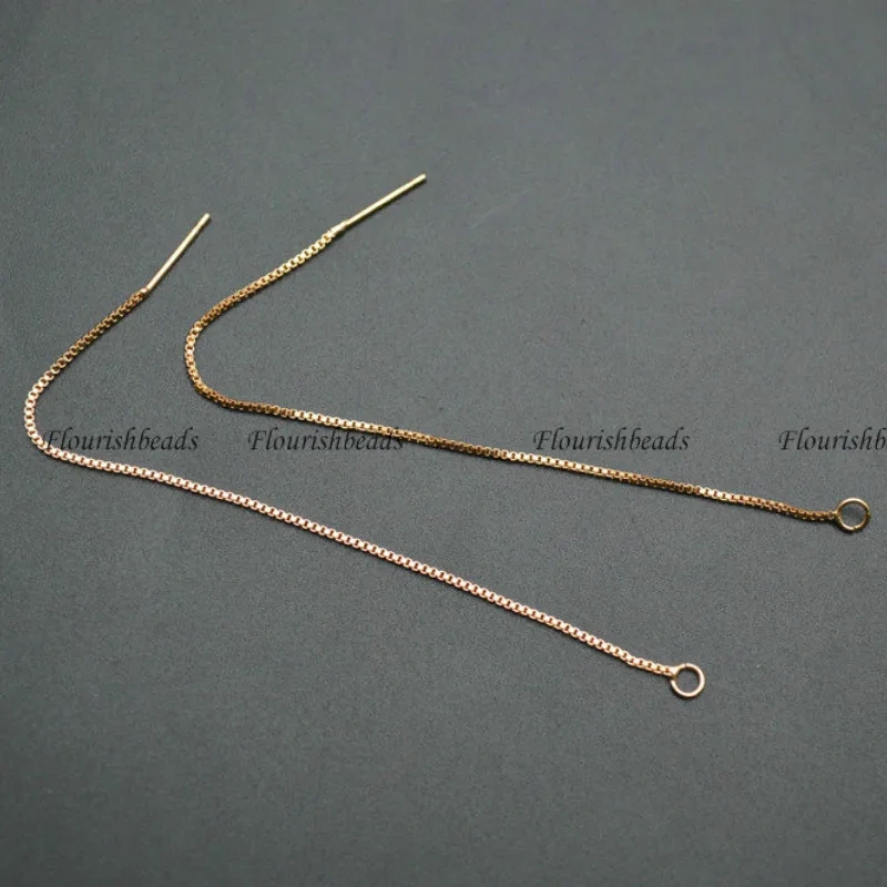 New design Anti-rust Metal Copper Long Tramline fit dangle earrings making 20pc per lot