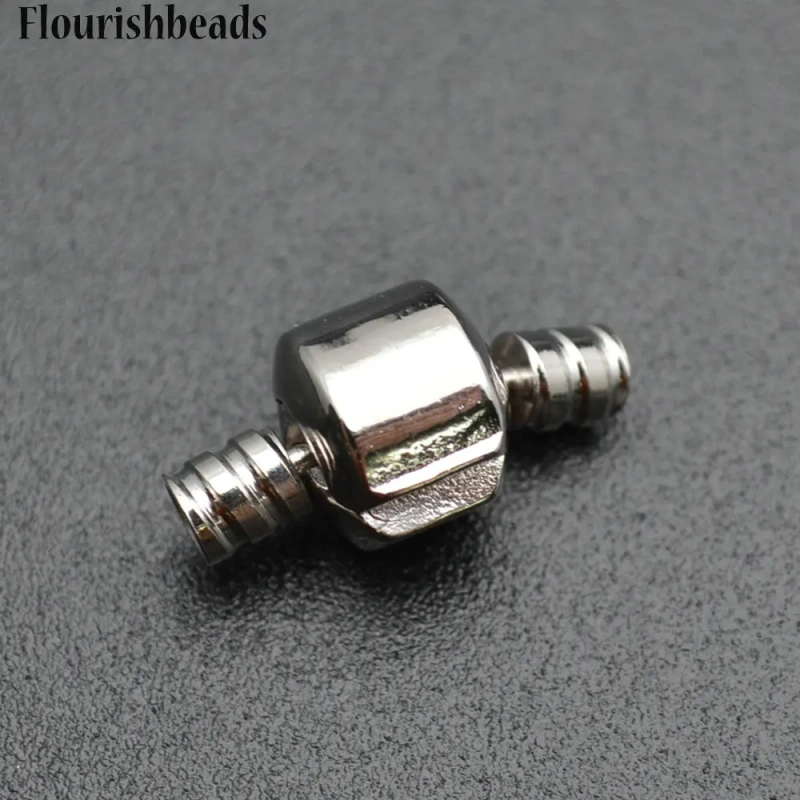 Jewelry Findings Rhodium Color Smooth Clasps Fit Big Hole European Beads Bracelets Making 30pc Per Let