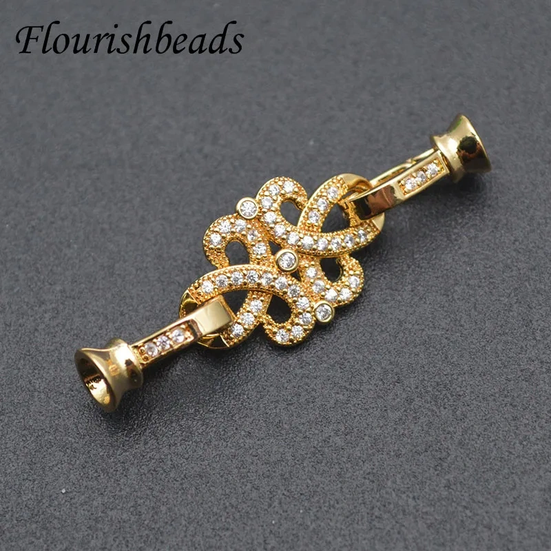 High Quality Jewelry Findings Gold Silver Color Connector Clasps for DIY Neckel Free Bracelet Accessories 5-10pcs/lot