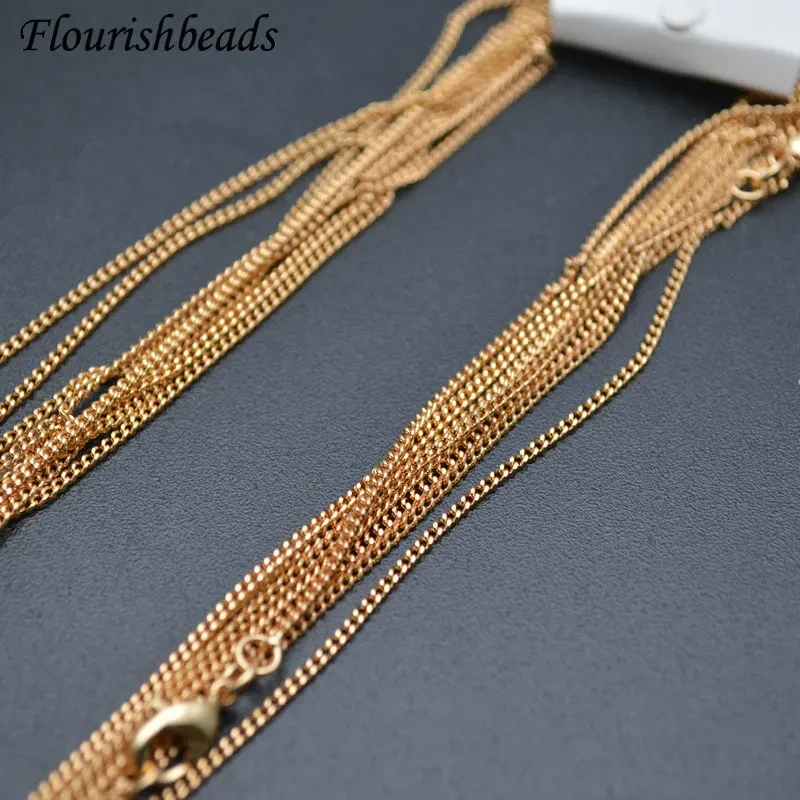 Gold Necklace Chain for Women Men Snake Link Ball Twist Curb Chains Fashion Jewelry Making Components 20strands