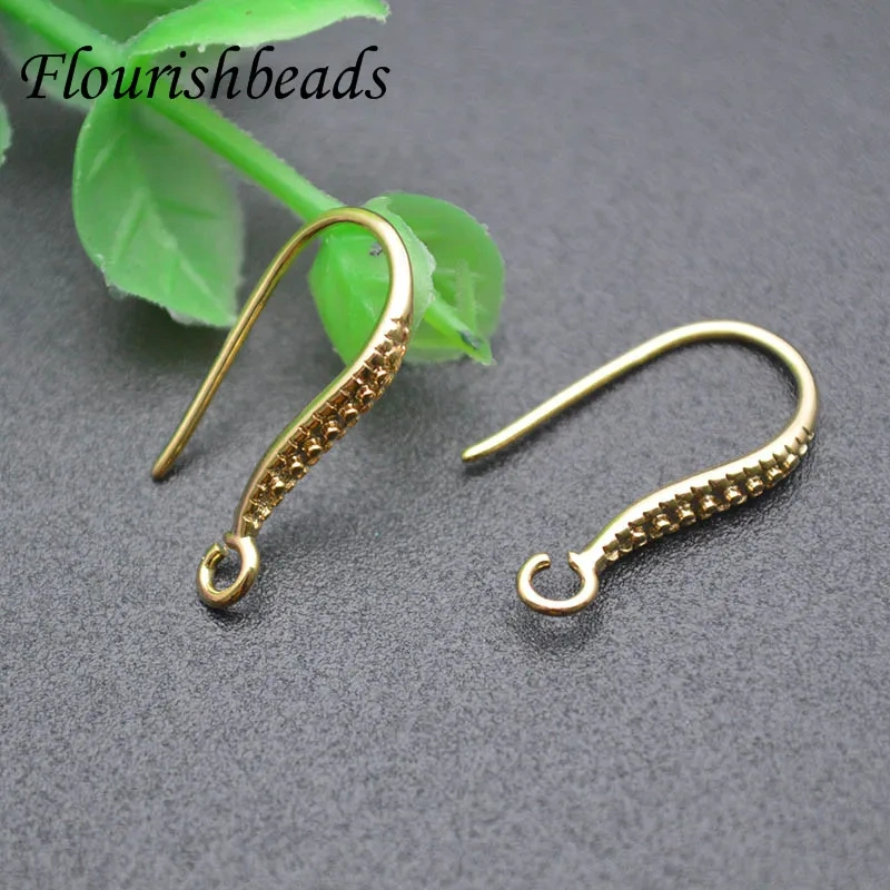 50pcs Anti-fading Real Gold Plating  Color Remain Earring Hooks Jewelry Findings DIY Jewelry Making Accessories