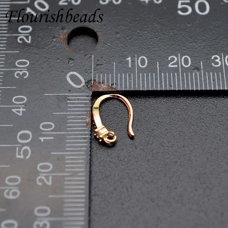 High Quality Nickel-free Anti-rust Zircon Paved  Metal Copper Earring Hooks Jewelry Findings 20pcs Per Lot