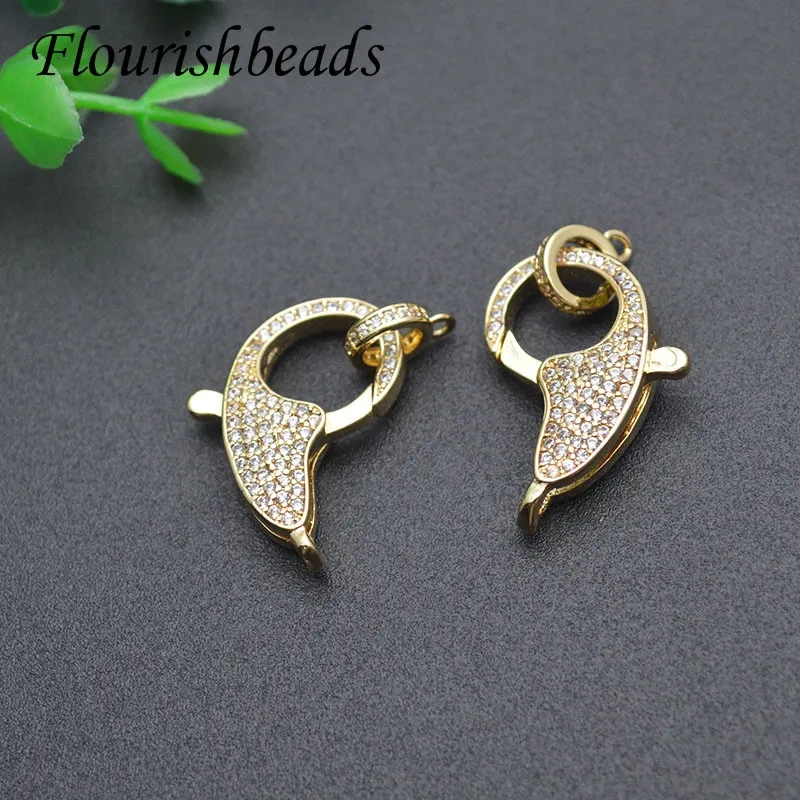 New Design Gold Color Fastener Connector Moon Shape Lobster Clasps Accessories for Handmade Necklace Bracelet Jewelry Making