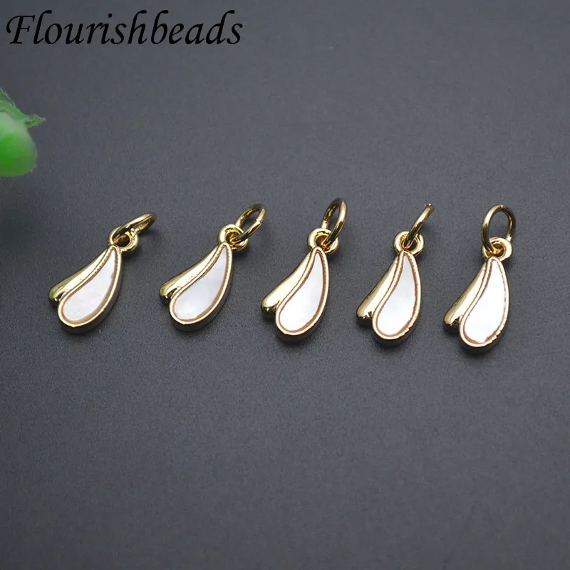 20pcs/lot Mini Natural Mother of Pearl MOP Charms Pendant for DIY Earrings Necklace Bracelet Jewelry Making Accessories