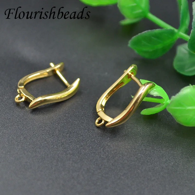 High Quality Nickle Free Anti-rust Gold Plating Earring Hooks Jewlery Making Supplies 30pc Per Lot