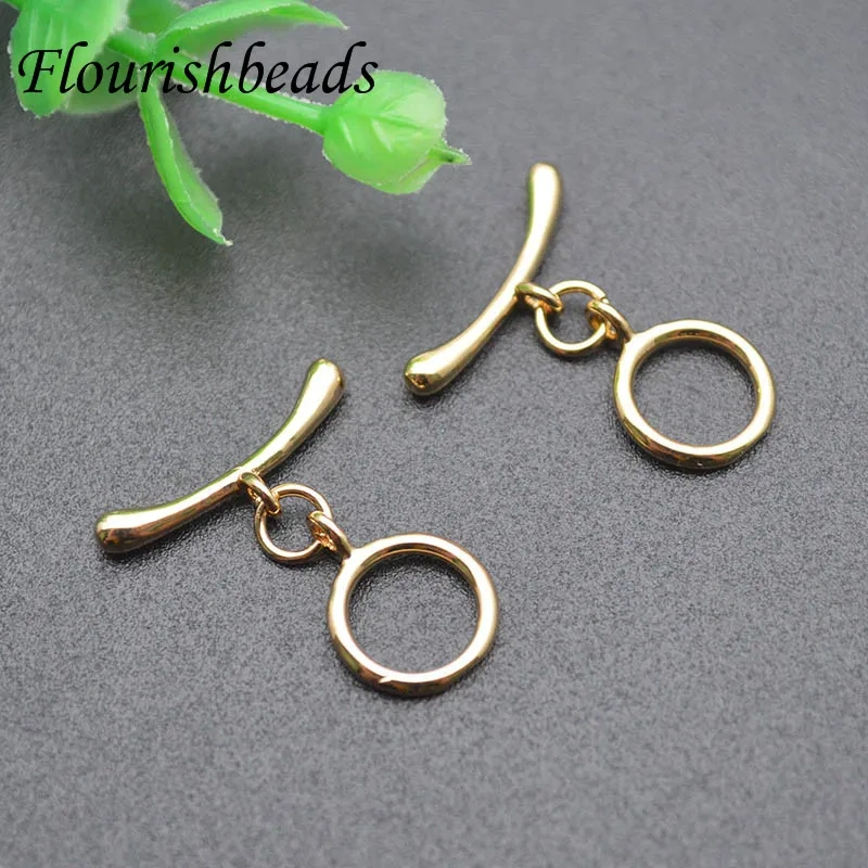 20pcs Metal Brass O Toggle Clasps Gold Plating Connectors for DIY Bracelet Necklace Jewelry Findings Making Supplies Accessories