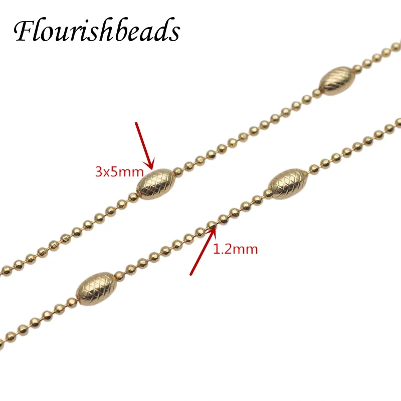 45cm Length Beads Chains Metal Nickel Free Anti Fade Necklace Component DIY Jewelry Making Accessories 20pcs/lot
