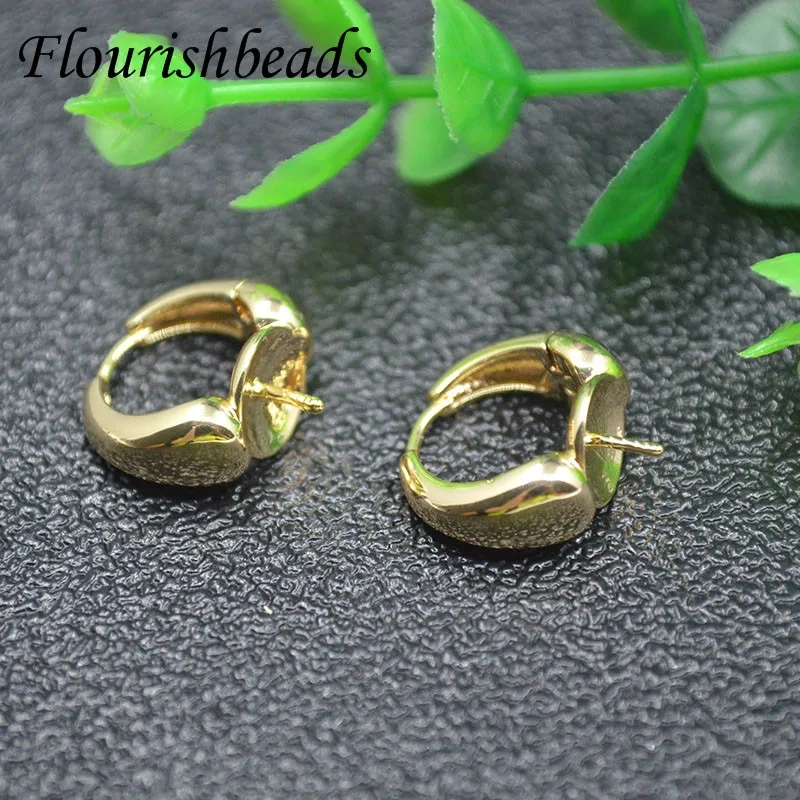 Fashion Jewelry Findings Gold Plating Round Earring Hooks Base Coral Earrings For Jewelry Making Supplies