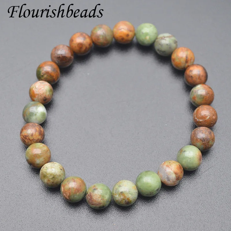 5pcs Natural Bracelet Sunstone / Mix Amazonite / Green Africa Opal / Crack Crystal  Bracelet for Jewelry Women and Men